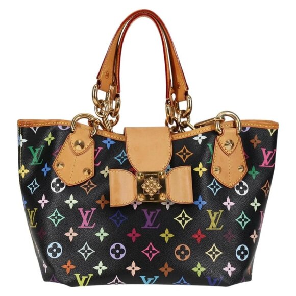 LOUIS VUITTON Monogram Multicolor Annie MM Bag Black LV Auth - Picture 2 of 16